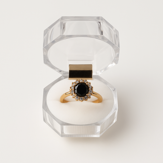 Midnight Black Crown Ring