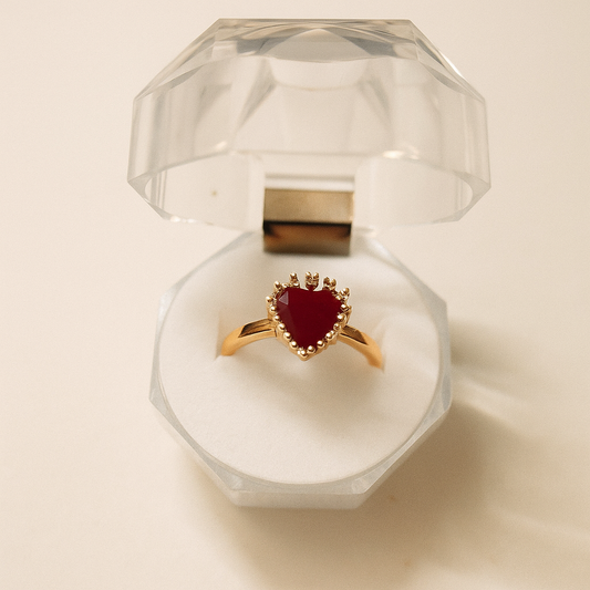 Ruby Red Heart Ring